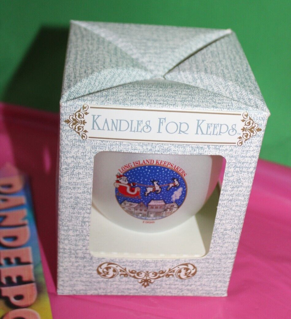 Kandles For keeps Long Island Keepsakers 1998 Glass Votive Candle Reusable
